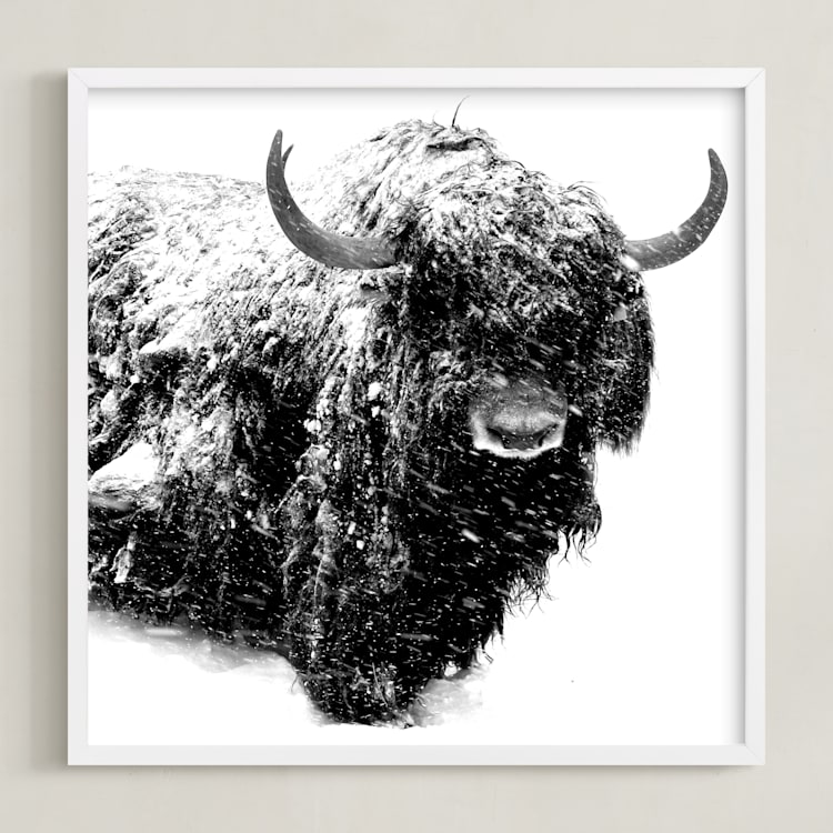 "Below Zero" - Art Print in Black and White by Leslie Le Coq - Framed