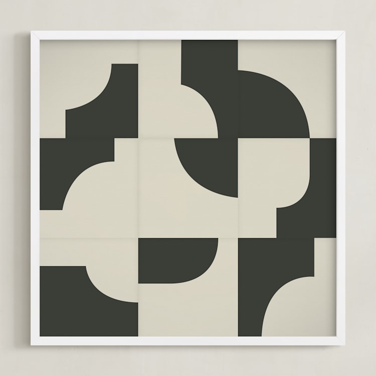 "Off The Grid 03" - Art Print in Vintage by Jennifer Morehead - Framed