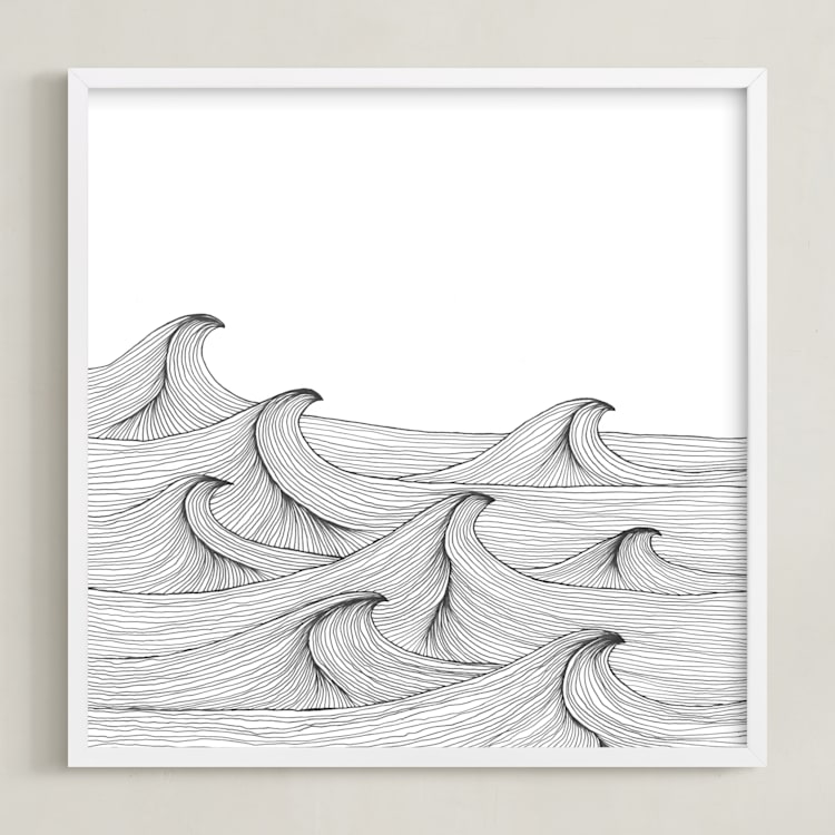 "drift" - Art Print in white by Naomi Ernest - Framed
