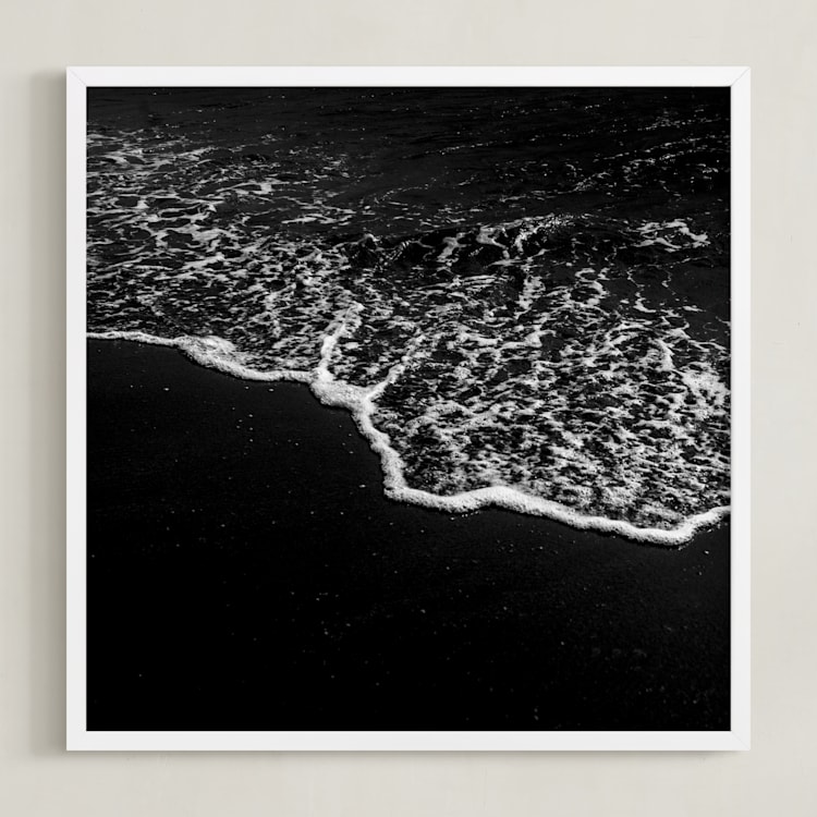 "Obsidian Tide 2" - Art Print in Obsidian by Kamala Nahas - Framed