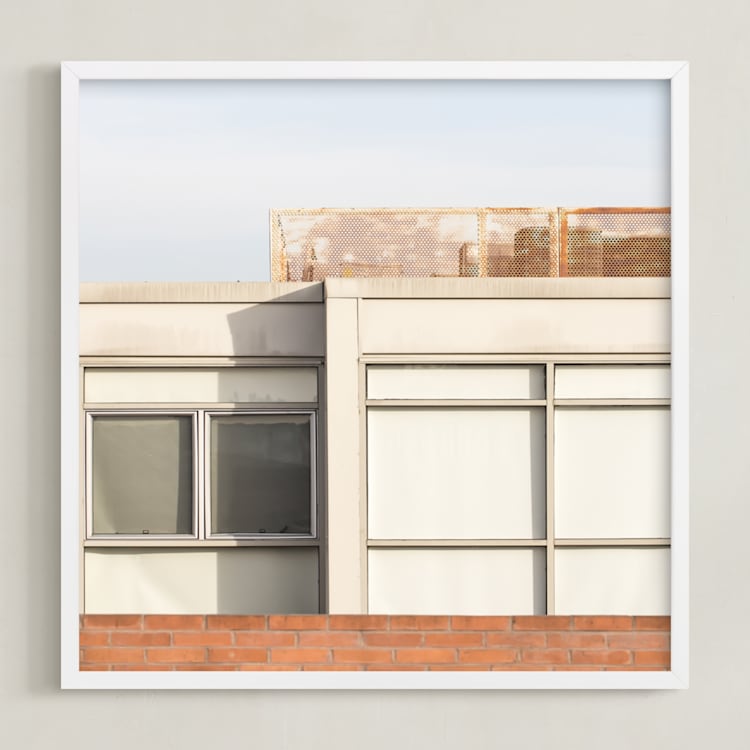 "City squares 1" - Art Print in Desert by Lisa Sundin - Framed