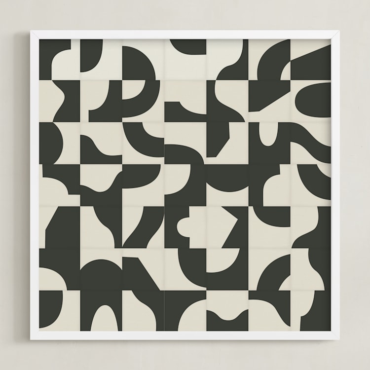 "Off The Grid 04" - Art Print in Vintage by Jennifer Morehead - Framed