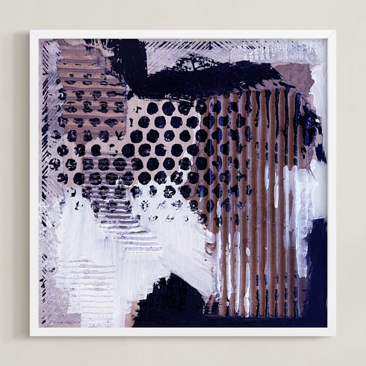 "Trip" - Art Print in mauve by Amanda Phelps - Framed