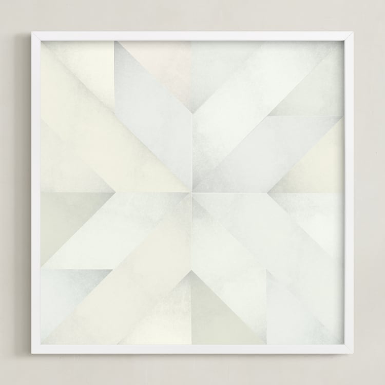 "quilt block 03" - Art Print in Green Spring by Leanne Friedberg - Framed