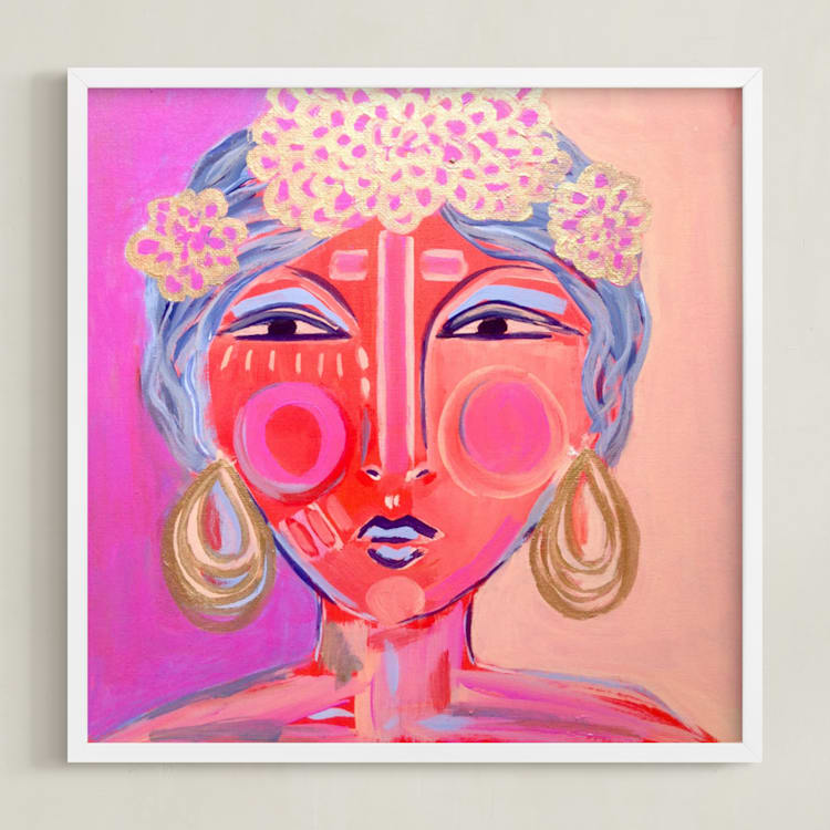 "Idalia" - Art Print in Magenta by Juniper Briggs - Framed