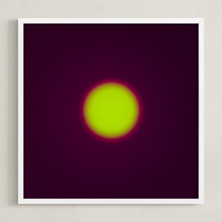 "Sun in the dust. Variations 46" - Art Print in Lemon by Arash Fattahi Acosta - Framed