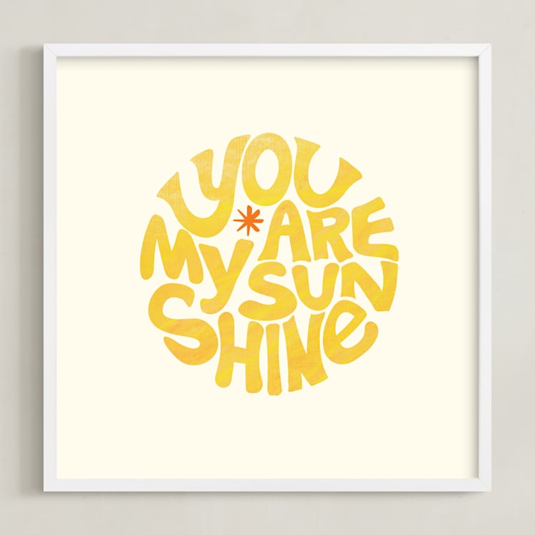 "Forever Sunshine" - Art Print in Sunflower by Carrie ONeal - Framed