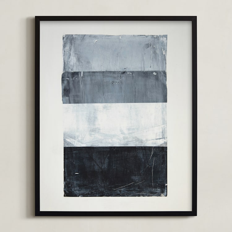 "tonality II" - Art Print in Slate by Sara Hicks Malone - Framed