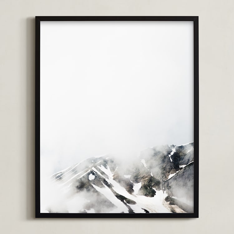 "Shroud" - Art Print in Fog by Heather Deffense - Framed