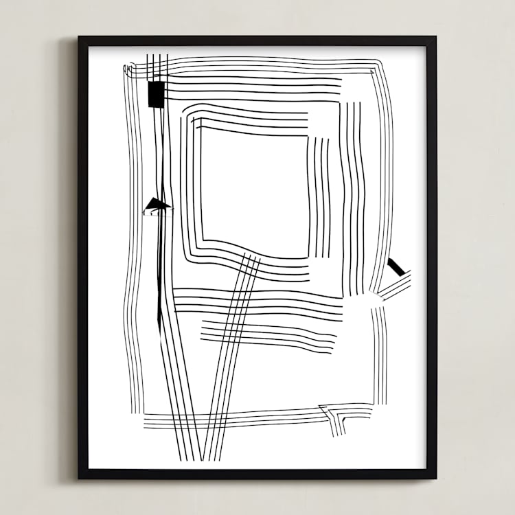 "Path of Life" - Art Print in Blackest Ink by Kisco Print Shop - Framed