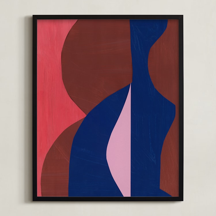 "Dreaming in Blue II" - Art Print in Byzantine Blue by cyrille gulassa - Framed
