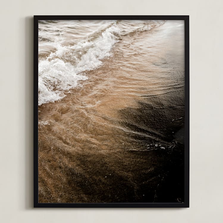 "Black Sand I" - Art Print in Onyx by Karly Rose Sahr - Framed