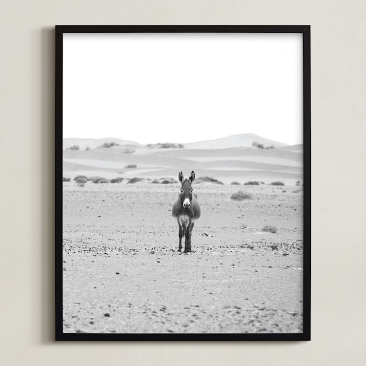 "I'm watching you" - Art Print in Black and White by Claudia Orengo - Framed