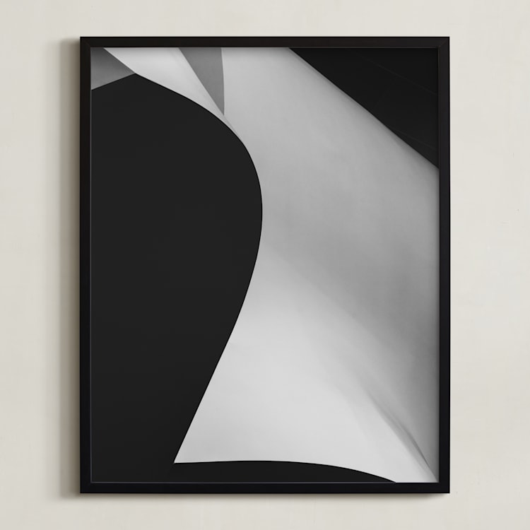 "Swept Away I" - Art Print in Black & white by Angie McMonigal - Framed