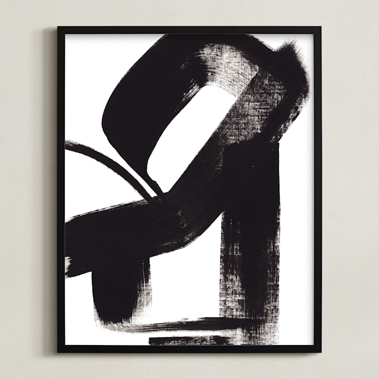 "Untitled 1b" - Art Print in Black and White by Jaime Derringer - Framed