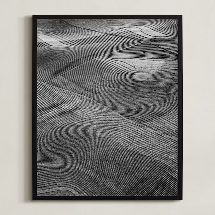 "Steps of lights #1" - Art Print in soft black by Van Tsao - Framed