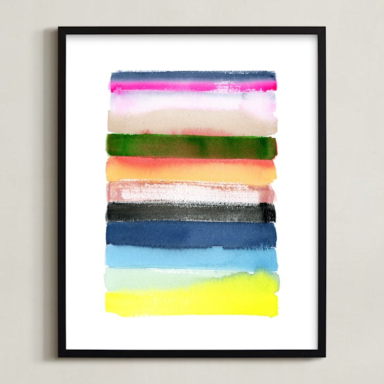 "Desert Island " - Art Print in multi by Kat Roberts - Framed