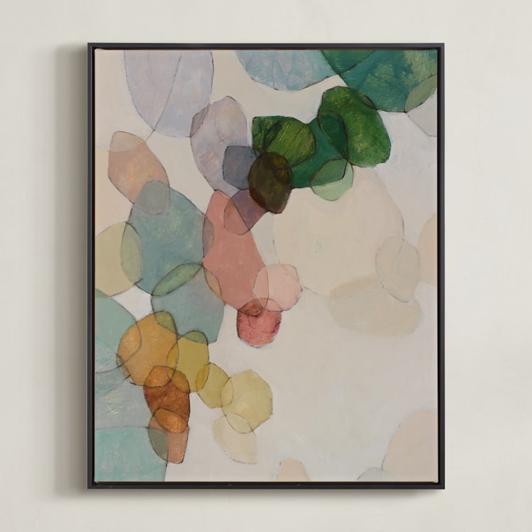 "Echoes II" - Art Print in Sky by Wendy Keller - Framed Canvas