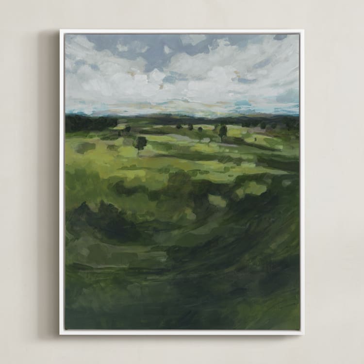 "Tomah" - Art Print in Green Hills by Lorent and Leif - Framed Canvas