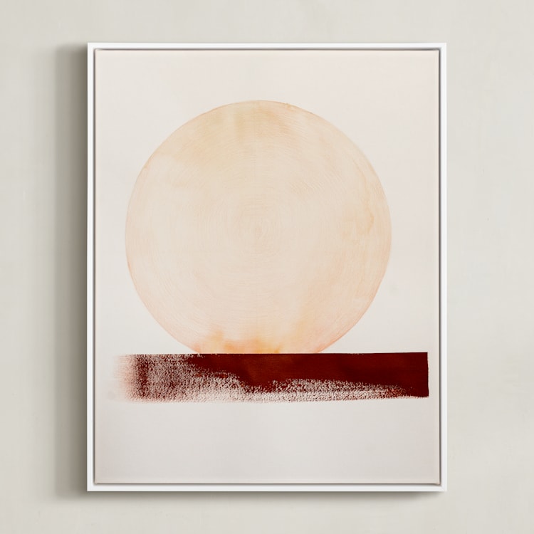 "Stoic 012" - Art Print in Sunrise Umber by jinseikou - Framed Canvas