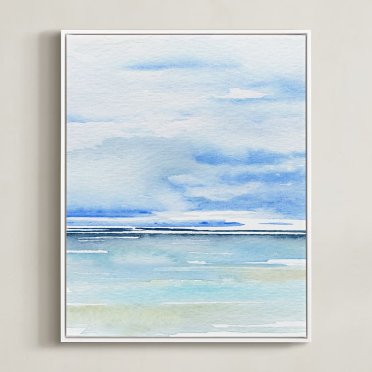 "Muse Triptych (center)" - Art Print in sea by Roberta Hoiness Art - Framed Canvas