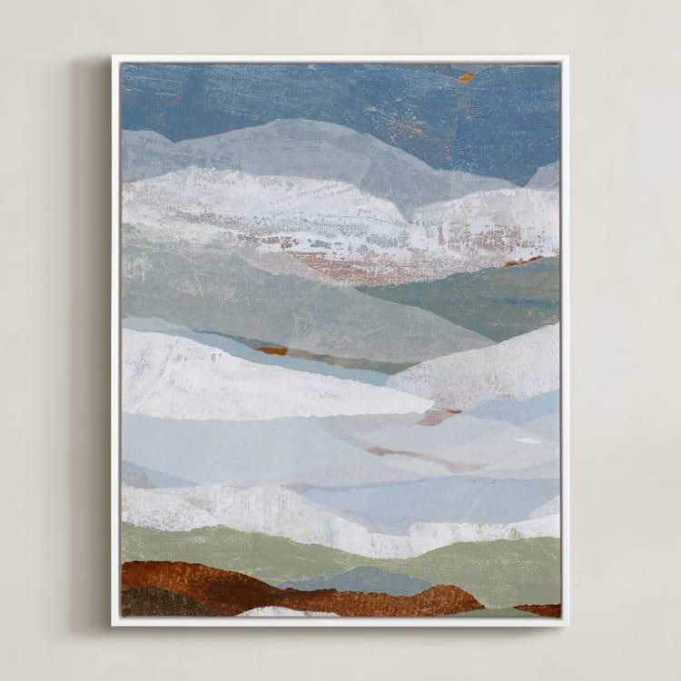 "Calling Me Home I" - Art Print in Moss by Roberta Hoiness Art - Framed Canvas