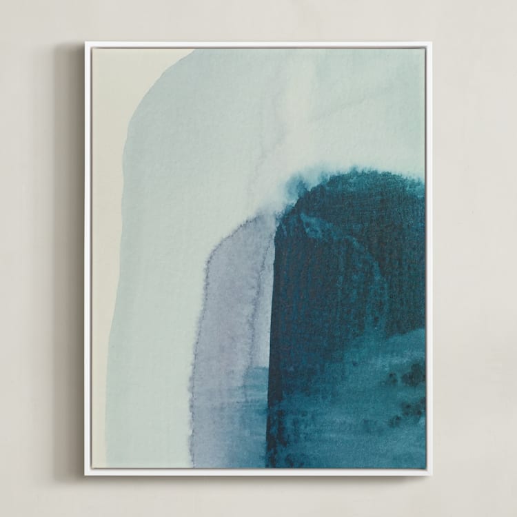 "passage 2" - Art Print in agate blue by Nell Waters Bernegger - Framed Canvas