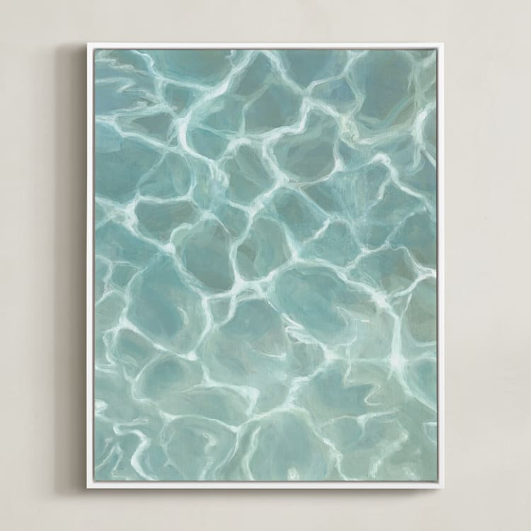 "Poolside" - Art Print in Poolside by Laura Browning - Framed Canvas