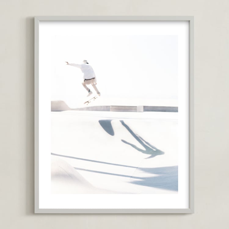 "Air" - Art Print in White by Mike Sunu - Framed