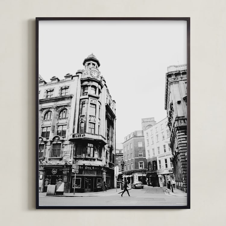 "Dublin II" - Art Print in Black & White by Becca Beers - Framed
