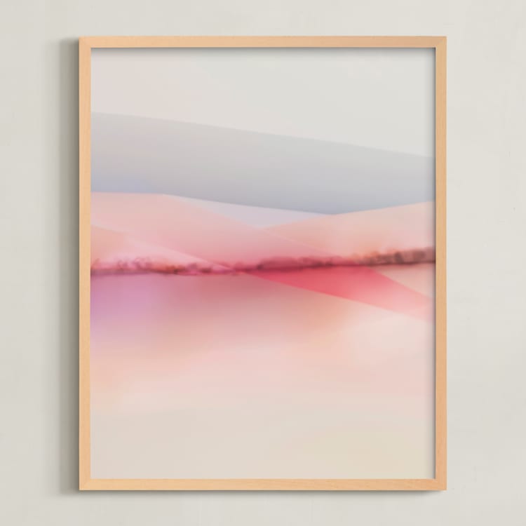 "Sailors Delight" - Art Print in Pink Skies by Karen Kardatzke - Framed