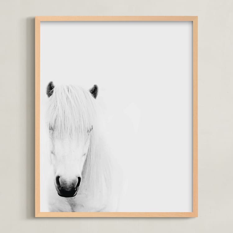 "Dalla" - Art Print in white by Irene Suchocki - Framed