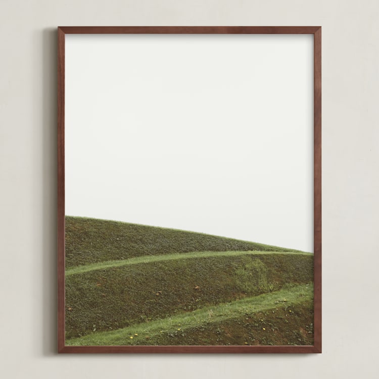 "Swooped II" - Art Print in Bog by Kamala Nahas - Framed