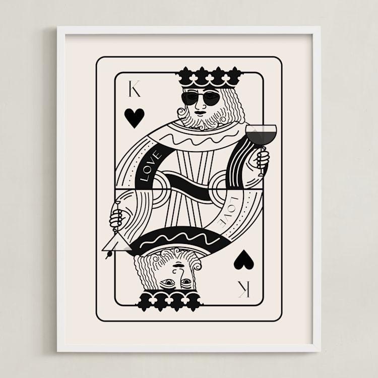 "The King: Custom Print" - Custom Print in Champagne by Jenna Holcomb - Framed