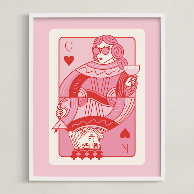 "The King and Queen: Custom Print" - Custom Print in Bubblegum by Jenna Holcomb - Framed