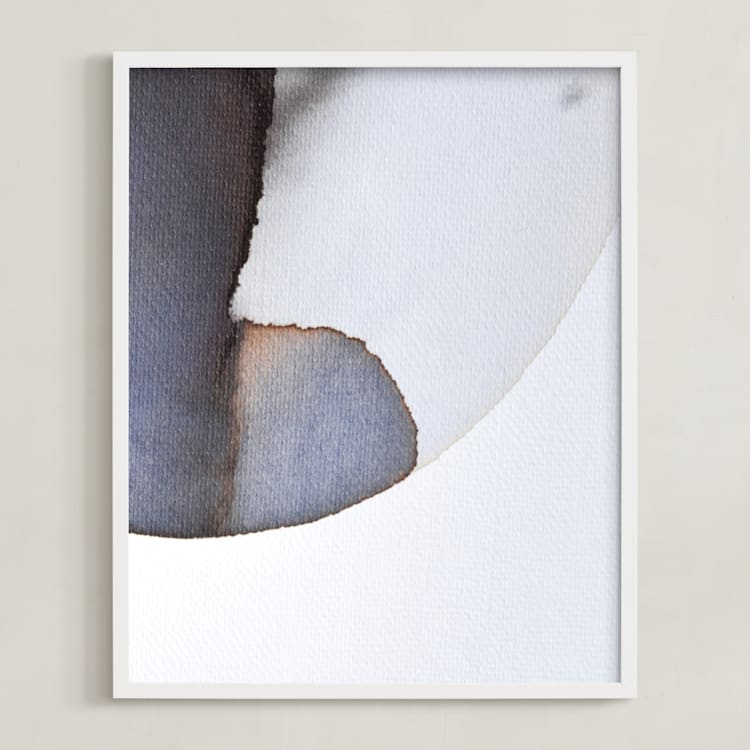"Moon Tides I" - Art Print in Cosmic Indigo by Eloise Bound - Framed