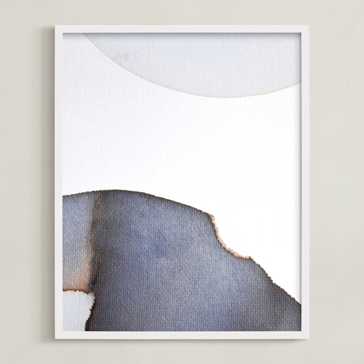 "Moon Tides II" - Art Print in Cosmic Indigo by Eloise Bound - Framed