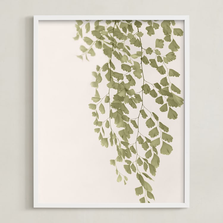 "Softness" - Art Print in Olive branch by Eliane Lamb - Framed