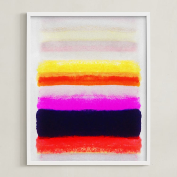 "You Know" - Art Print in Hot Magenta by HAPI ART - Framed