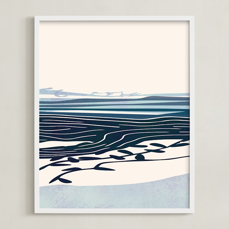 "Seascape II" - Art Print in marine by Tatjana Koraksic - Framed