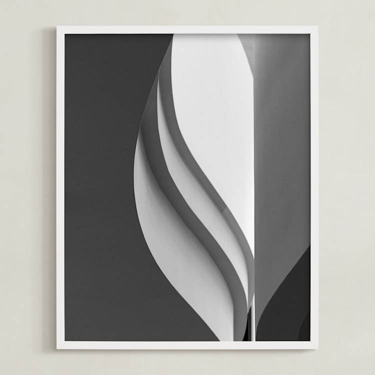 "Tulip" - Art Print in Black & white by Angie McMonigal - Framed
