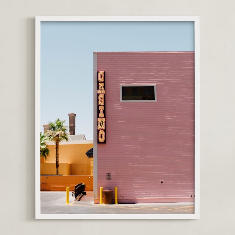 "Desert Oasis" - Art Print in Desert Blue by Kaitlin Rebesco - Framed