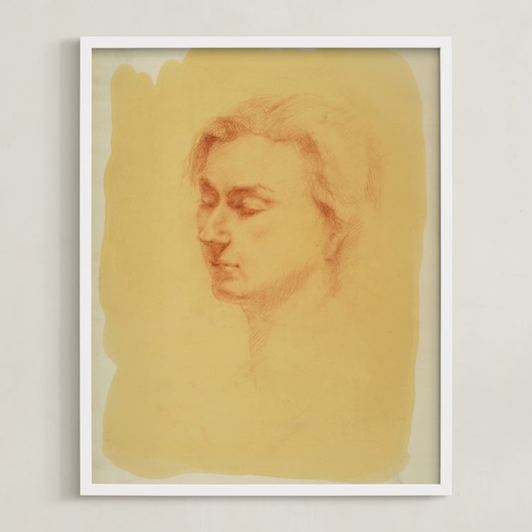 "Day Dream" - Art Print in Terra Cotta by Stephanie Chang - Framed