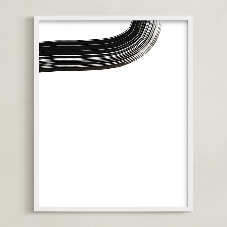 "Shimmering Waterway " - Art Print in Moon by Lise Gulassa - Framed