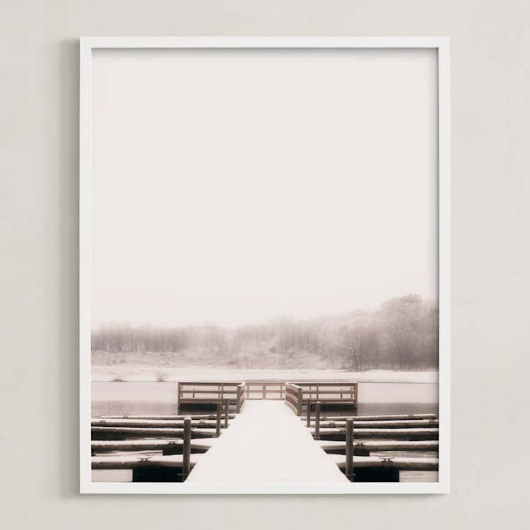 "Solitude" - Art Print in Mist by Robin Ott - Framed
