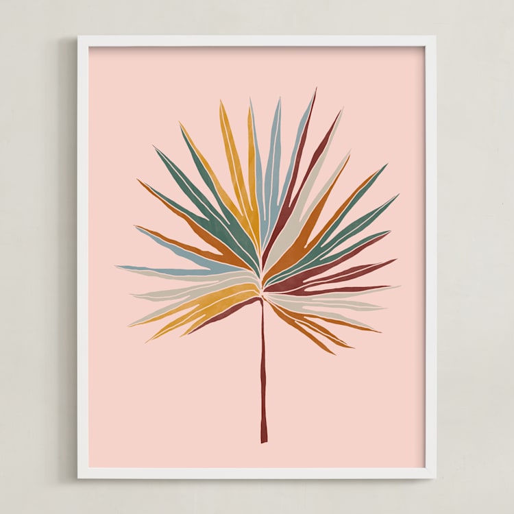 "Chic Palm" - Art Print in retro by lulu and isabelle - Framed