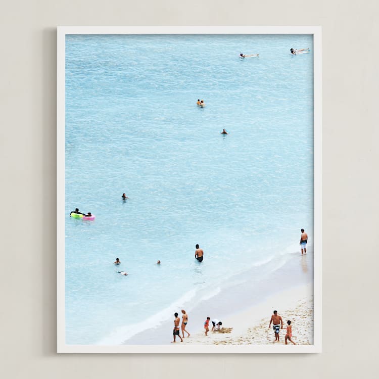 "If You Steal My Sunshine #1" - Art Print in Ocean Blue by Summer Strauch - Framed