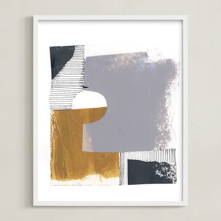 "Urban block 1" - Art Print in new york urban blocks by Bethania Lima - Framed
