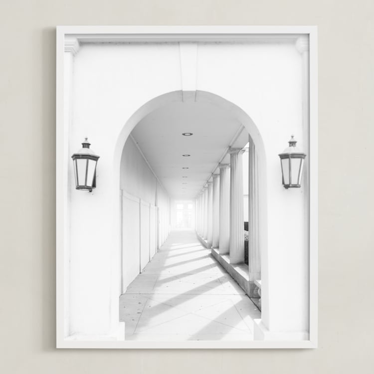 "Arches" - Art Print in Column White by Ilze Lucero - Framed