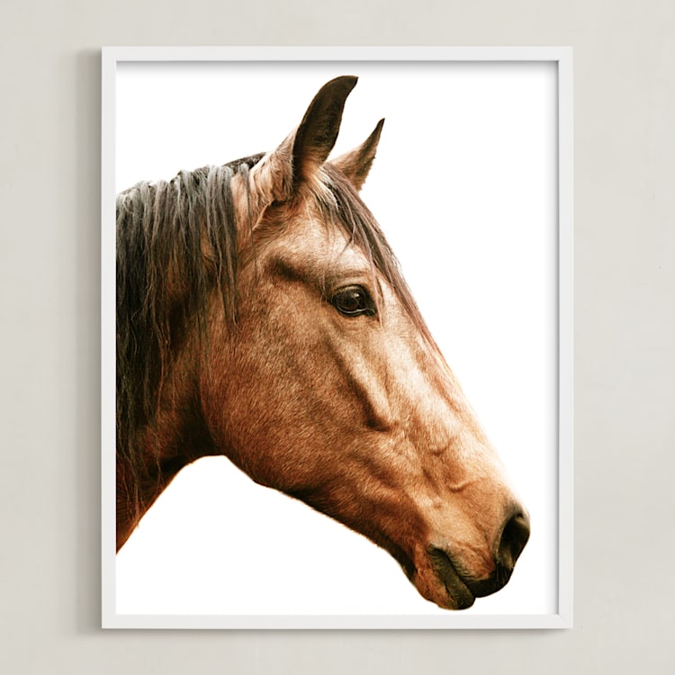 "Dominant Spirit" - Art Print in Chestnut by Robin Ott - Framed
